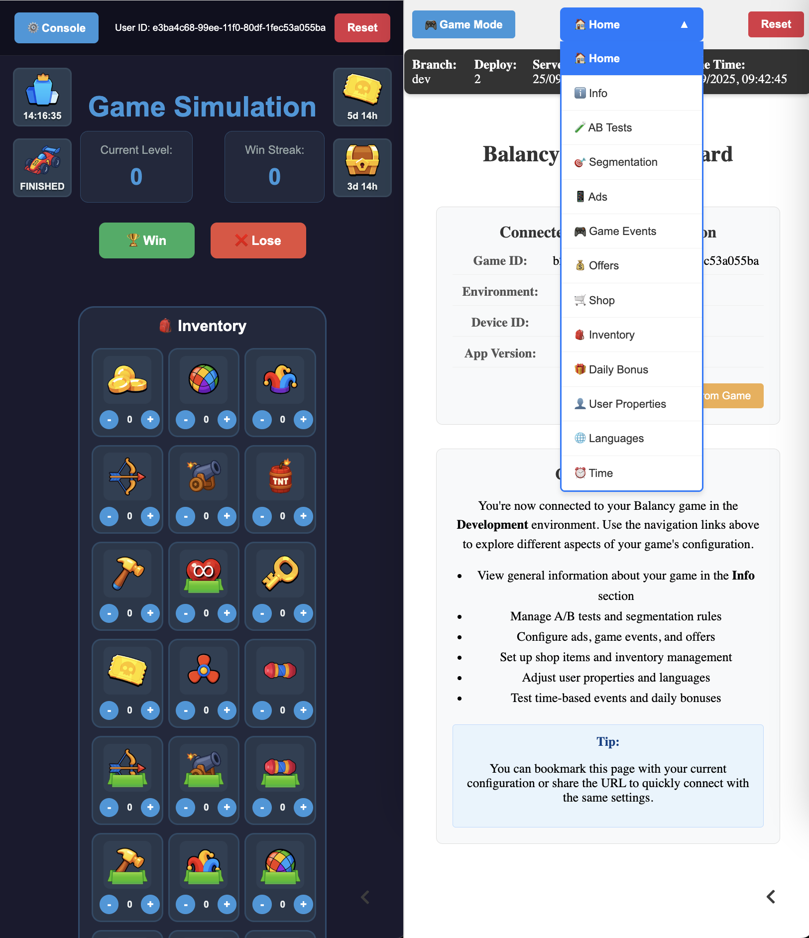 Demo App Modes