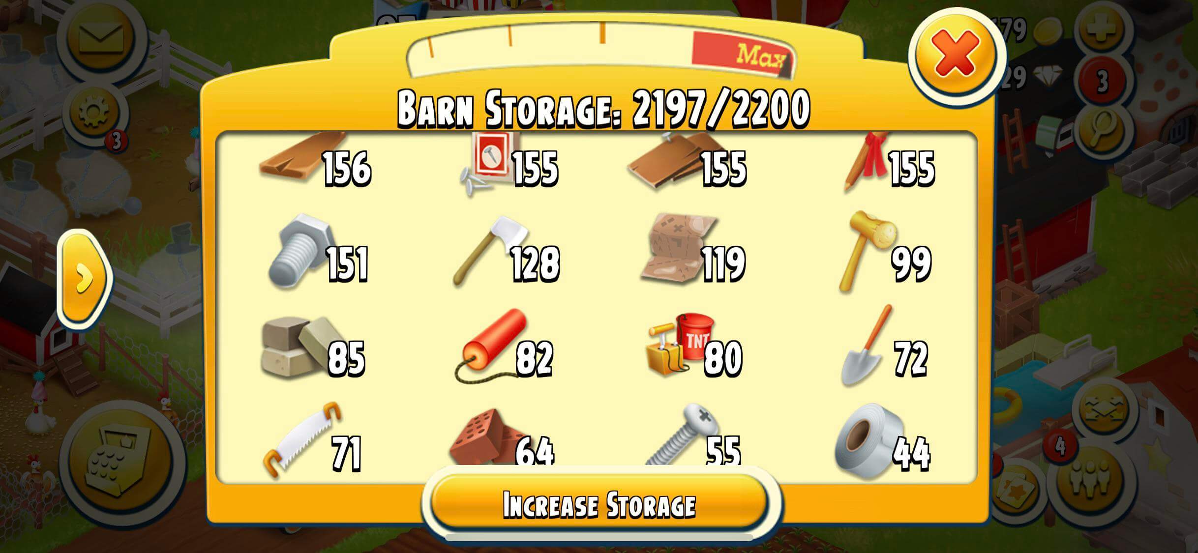 Farm Game Storage Screenshot