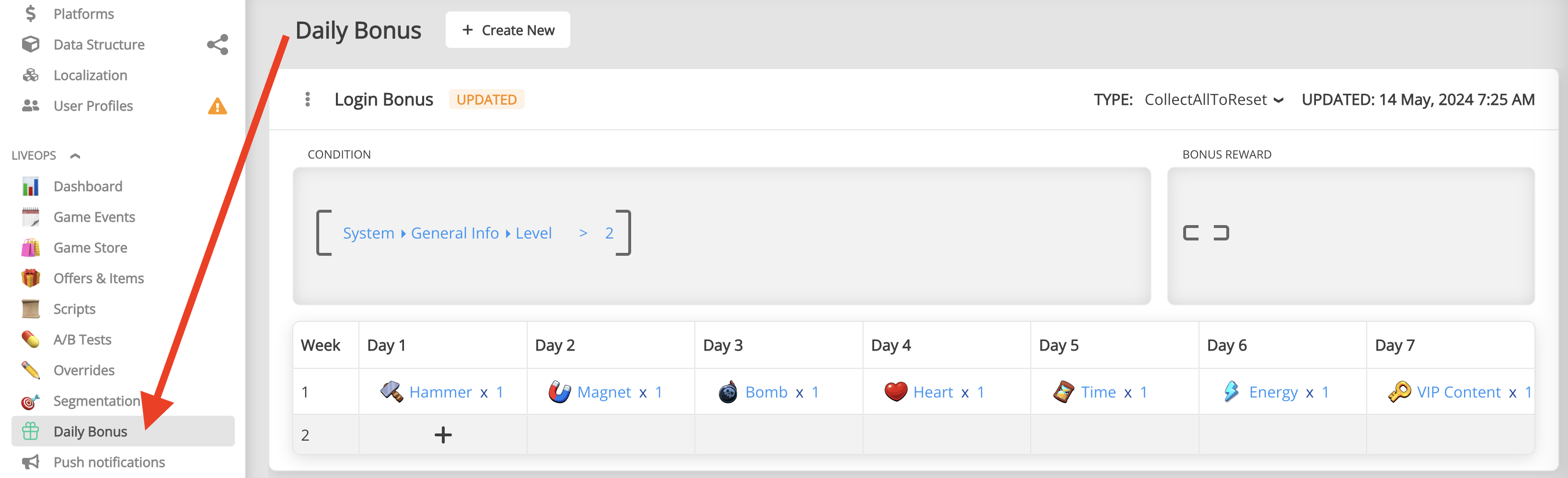 Daily Bonus - Balancy Documentation