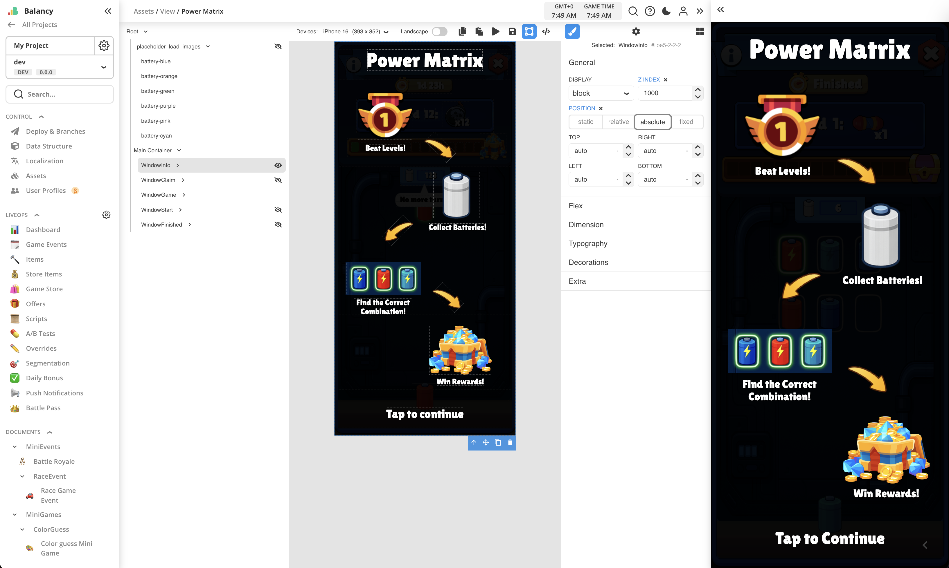 Power Matrix Info