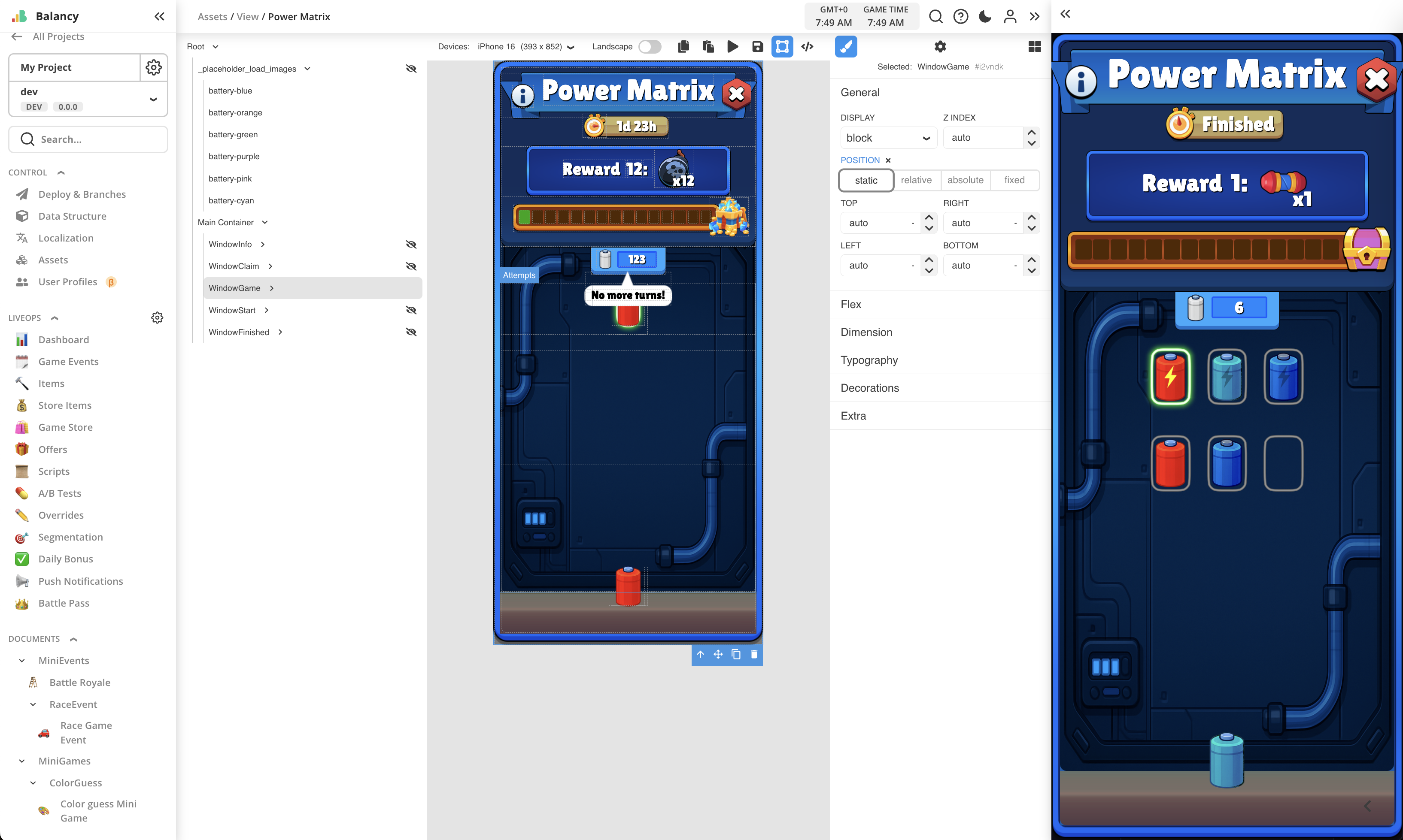 Power Matrix View