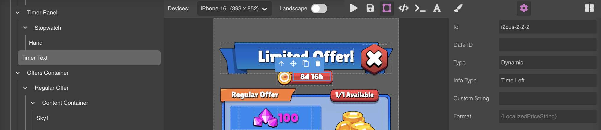 UI Builder main layout
