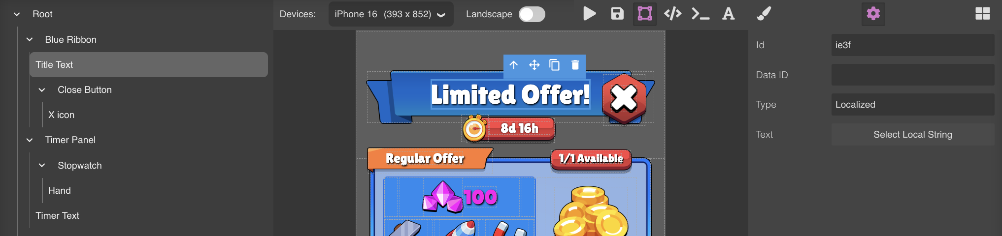 UI Builder main layout